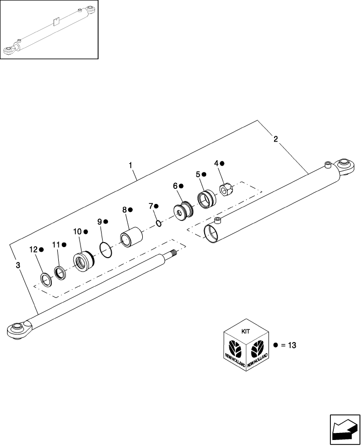 07.02(1) OPENING CYLINDER COMPONENTS, 12 WHEEL RAKE