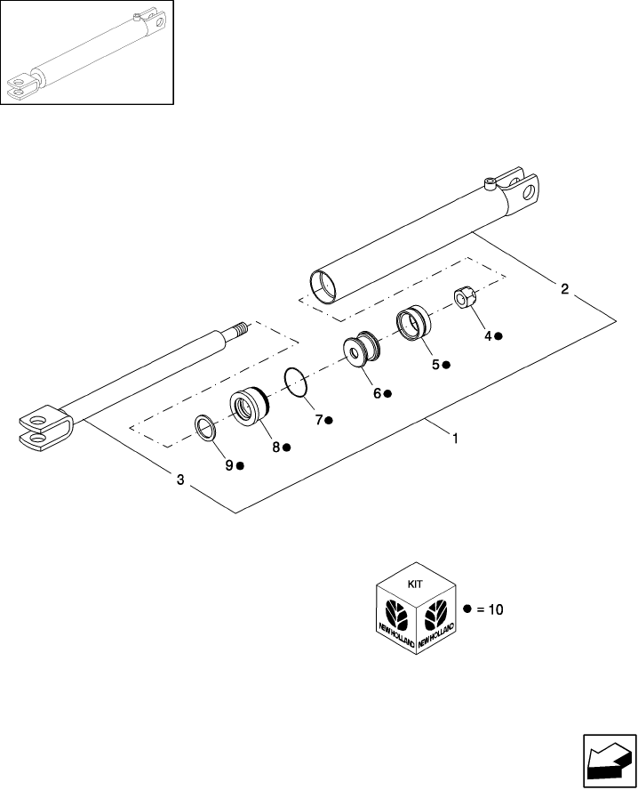 07.03(1) LIFT CYLINDER COMPONENTS, BSN 126715