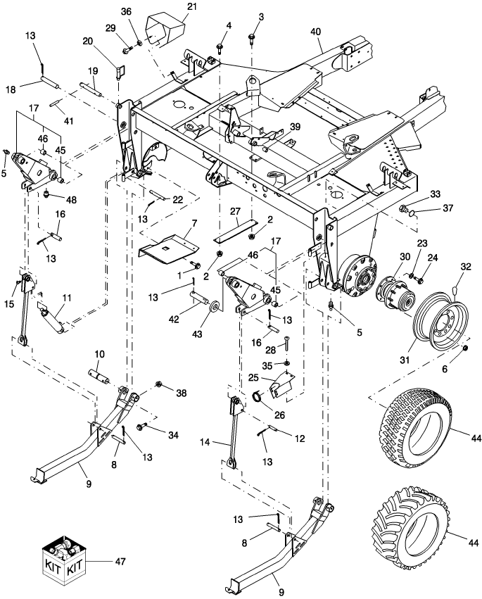 003(1) HEADER LIFT, WHEELS & TIRES