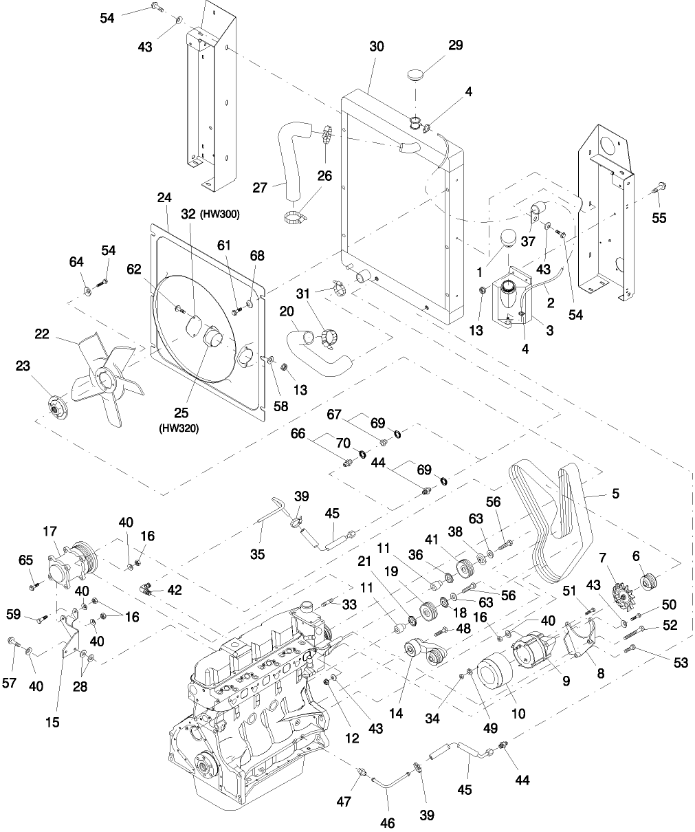 059A RADIATOR & FAN, ALTERNATOR & DRIVE