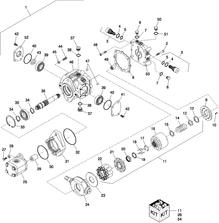 043 TANDEM PUMP, FRONT HALF