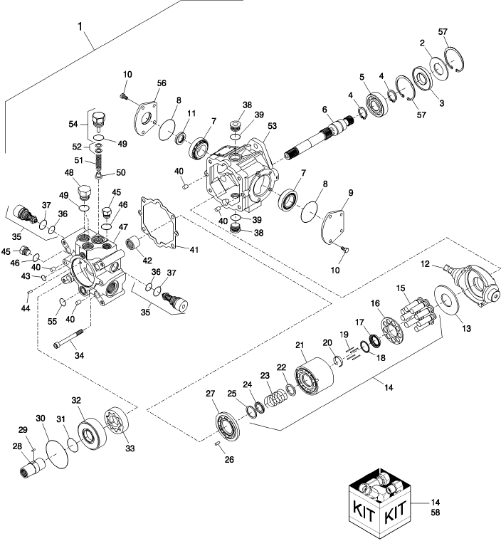 03.05(2.3) TANDEM PUMP, REAR HALF