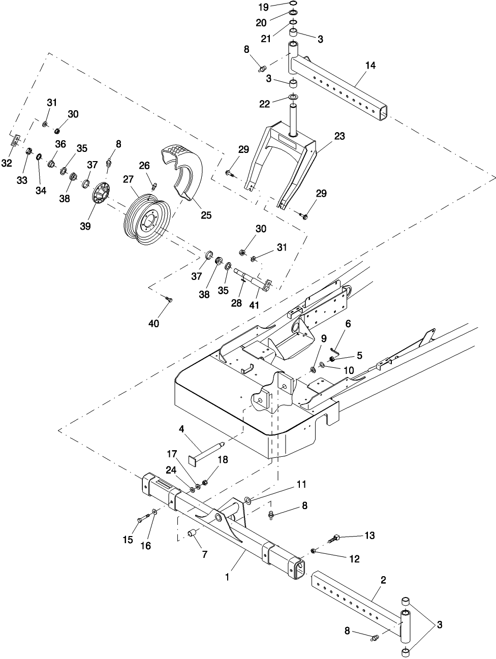 006 REAR AXLE ASSEMBLY - ADJUSTABLE