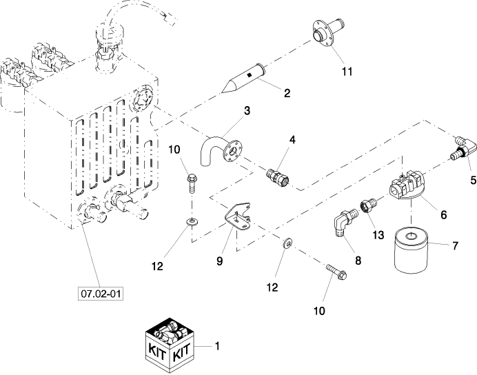 07.02(2) AUXILIARY HYDRAULIC FILTER KIT