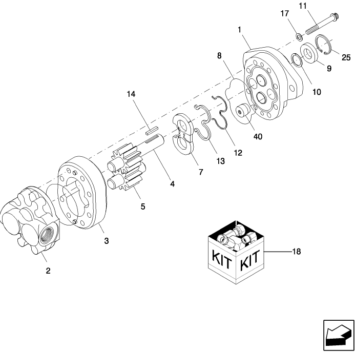 07.10(1.2) HYDRAULIC REEL DRIVE PUMP, 1.2 A