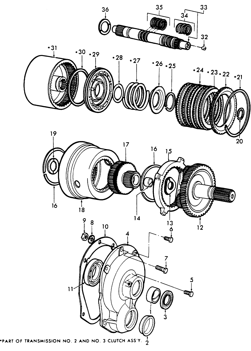 07D06 MAINSHAFT, #2 & 3 CLUTCH, D CARRIER & RELATED PARTS 59/