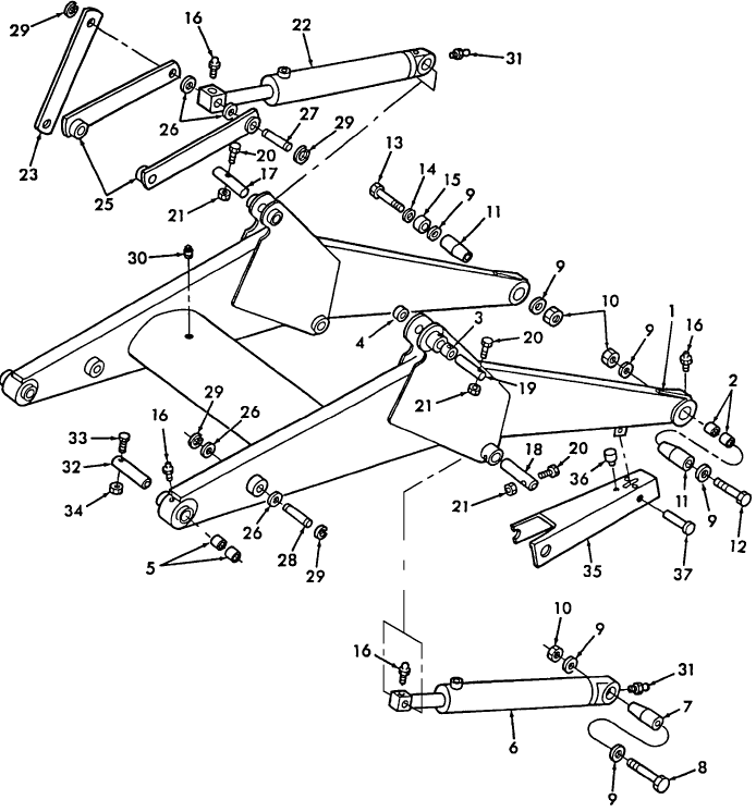 18B02 LIFT ARM & LINKAGE - 455C,455D