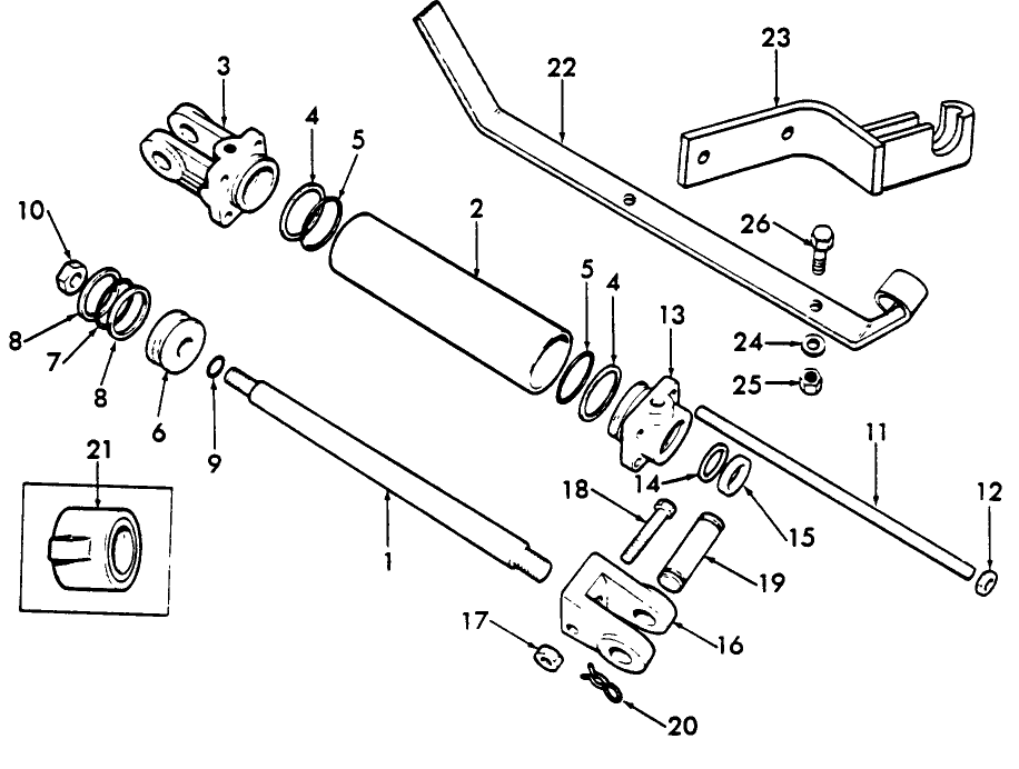 17C01 HYDRAULIC REMOTE CONTROL CYLINDER ASSEMBLY -  2", 3" & 3-1/2", (U.S.) (ACCESSORY)