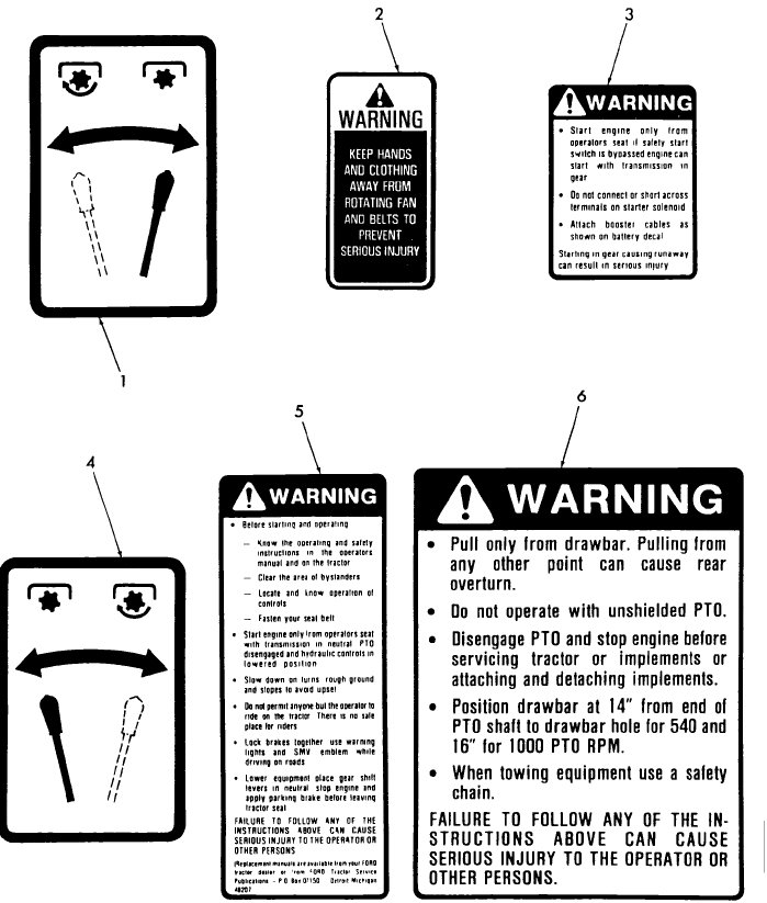 16F01 INSTRUCTION & SAFETY DECALS