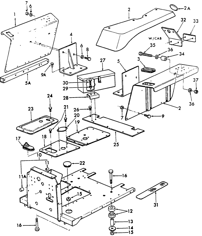 14A01 FENDERS, PLATFORM & TOOL BOX