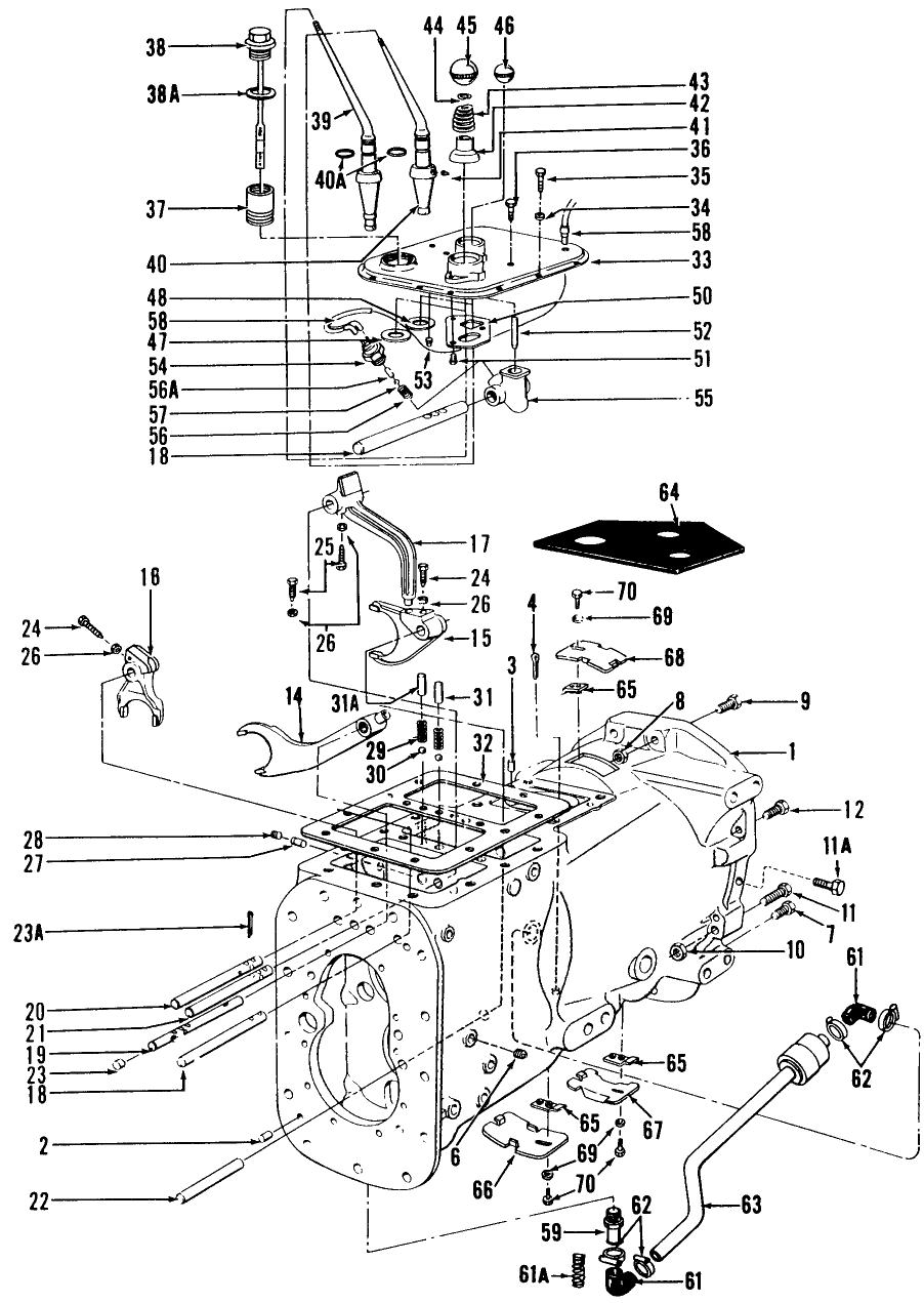 07A01 TRANSMISSION CASE, SHIFT LEVERS & RELATED PARTS