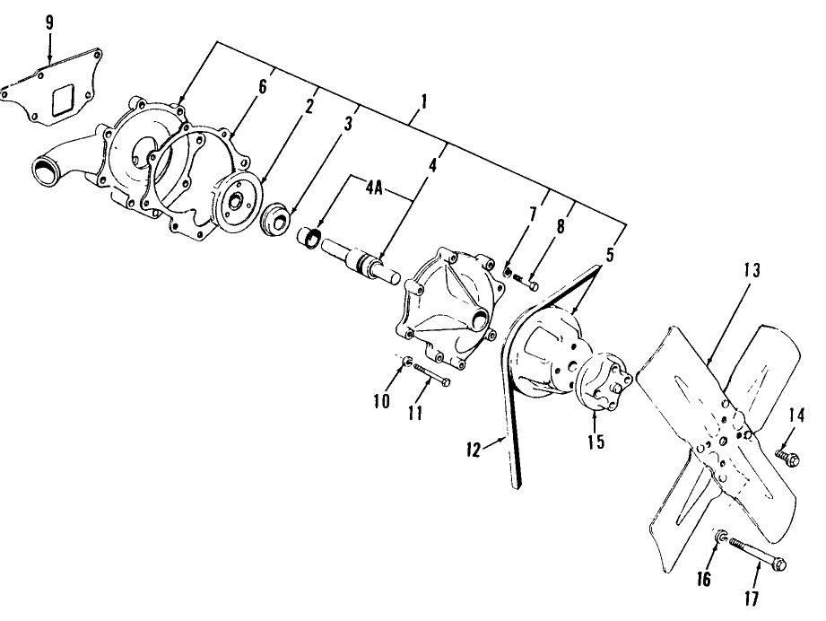 08B01 WATER PUMP & RELATED PARTS