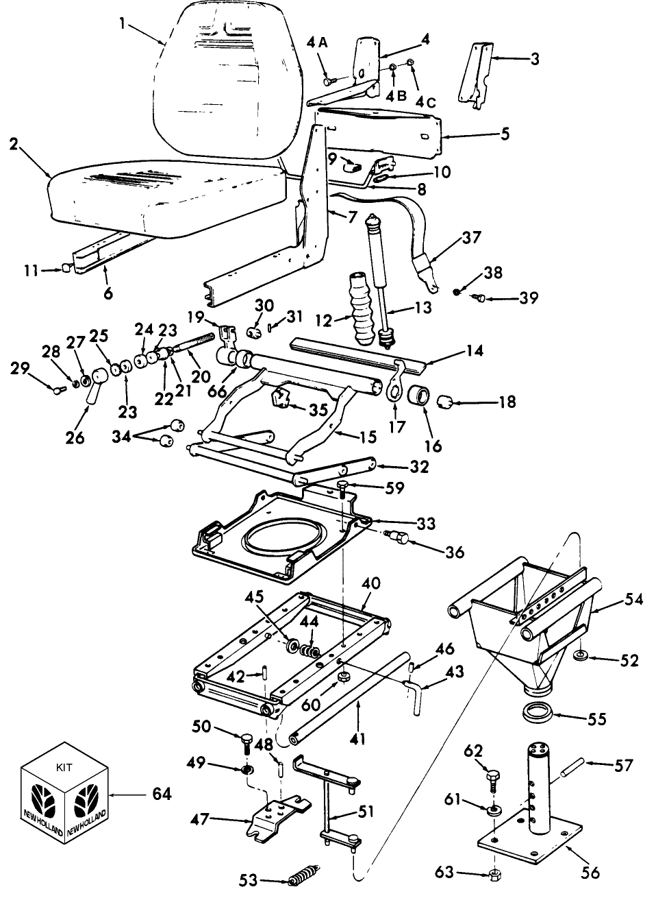 13D01 SEAT ASSEMBLY, NH-E (75/) - 550, 555