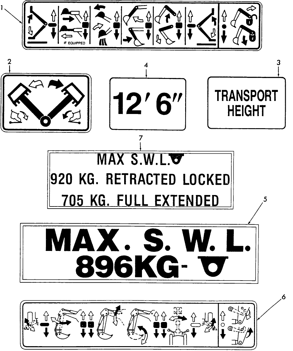 16E02 DECALS, BACKHOE