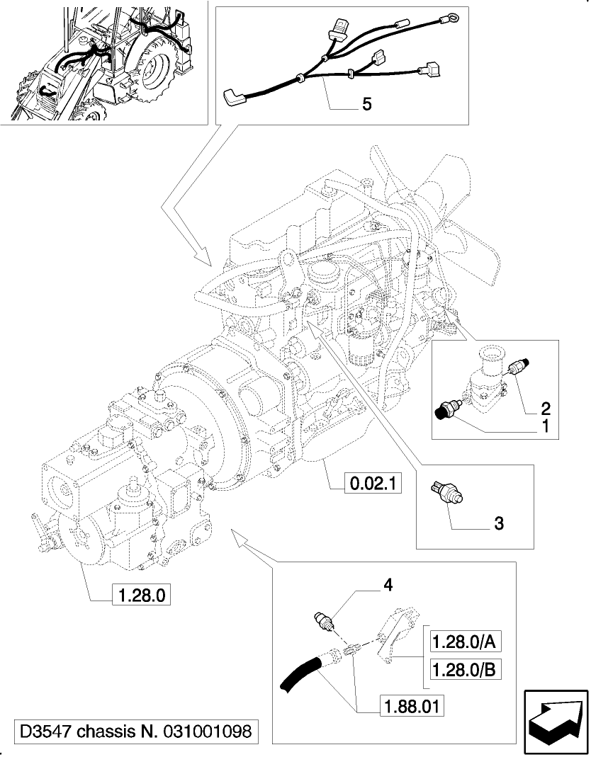 1.75.2(03) ELECTRICAL SYSTEM (POWER-SHUTTLE), SENDING UNITS