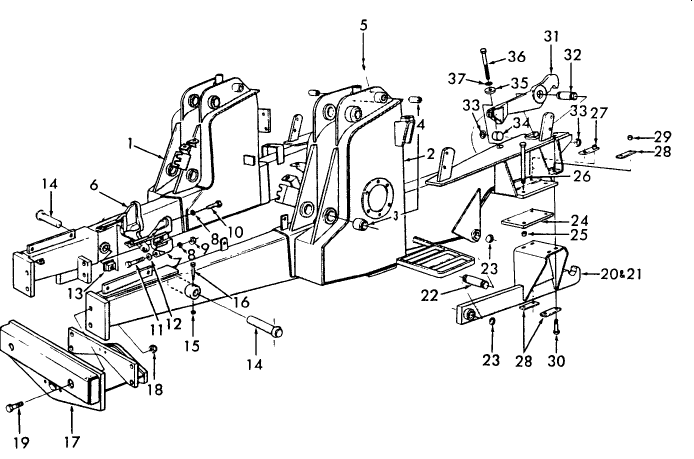 15A01 FRONT & REAR FRAME ASSEMBLY & RELATED PARTS - 6500 - 65