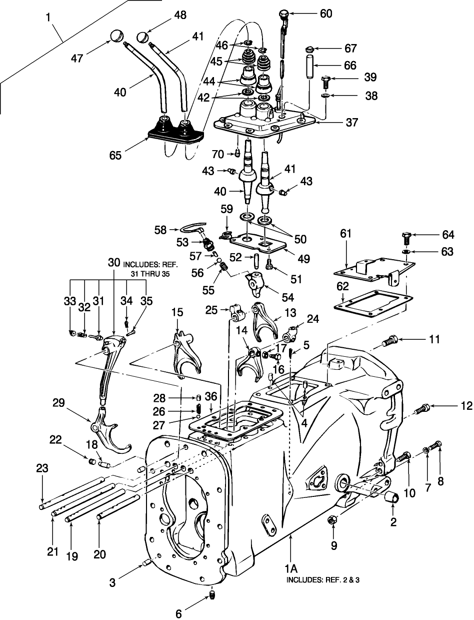 07A01 MANUAL REVERSING TRANSMISSION CASE, SHIFT & RELATED PARTS