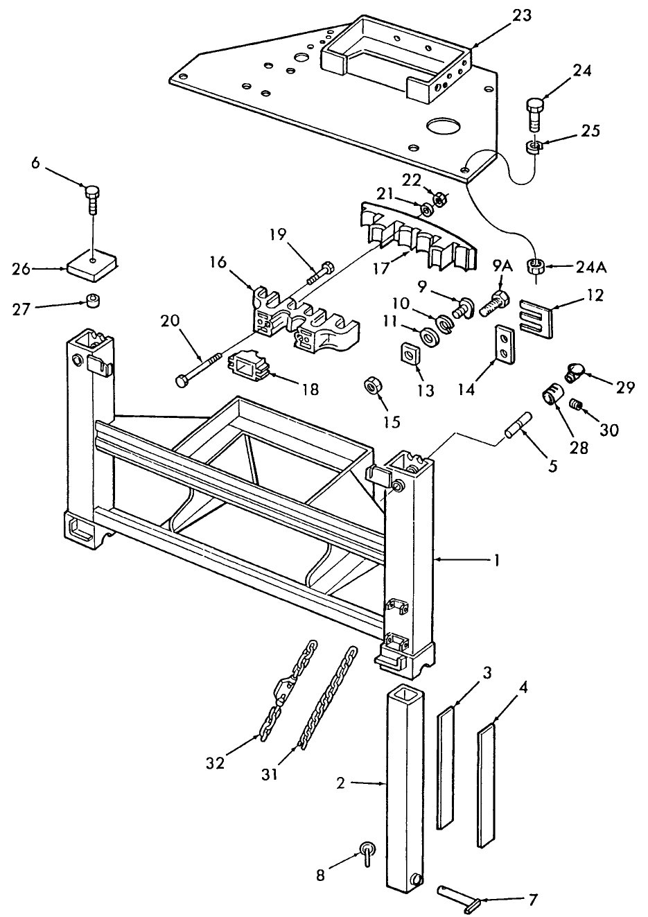 20A02 MAIN FRAME & RELATED PARTS, SIDESHIFT