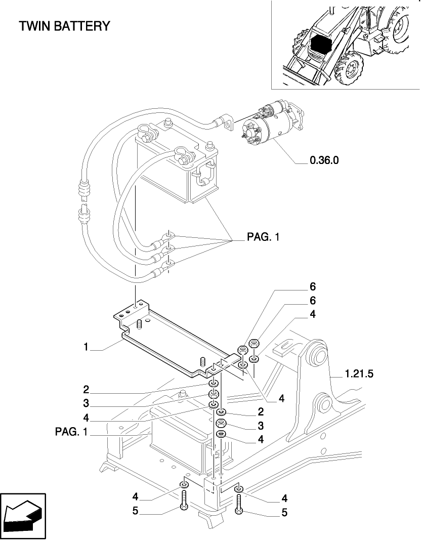 1.74.2/ 1(02) BATTERY (DUAL) - MOUNTING