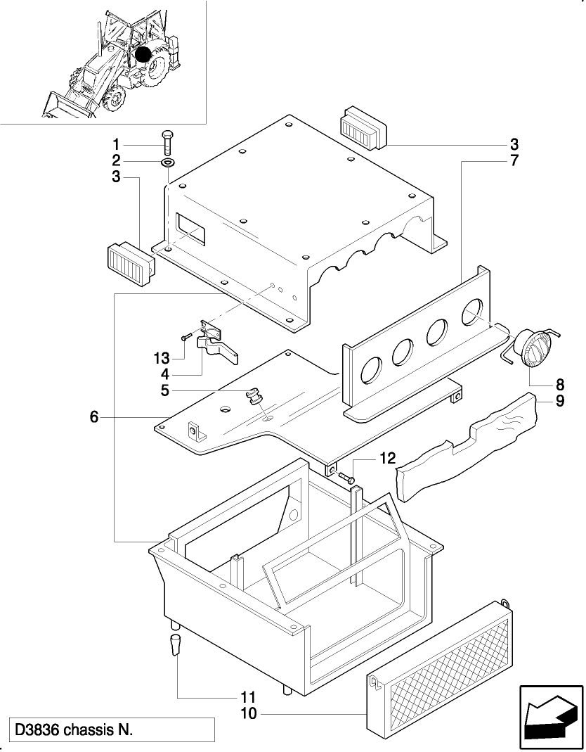 641(05) AIR CONDITIONING UNIT, EVAPORATOR HOUSING & FILTER - BSN 31018060