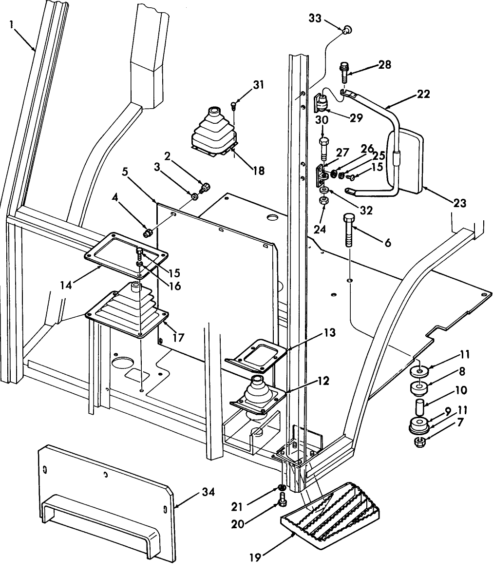 15B01 CAB FRAME & RELATED PARTS