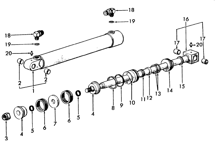 18C03 BUCKET CYLINDER ASSEMBLY - 73/5-86