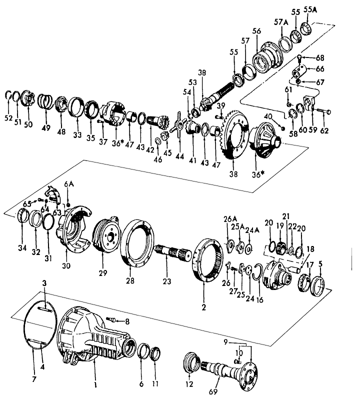 04A01 REAR AXLE DIFFERENTIAL & RELATED PARTS