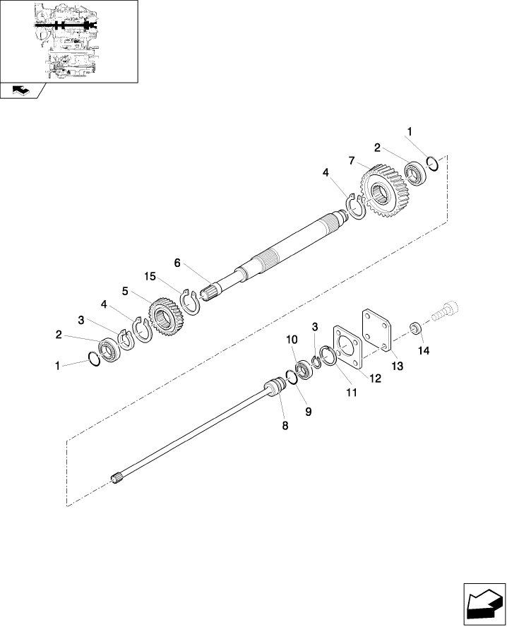 1.28.0/C(04) TRANSMISSIONGEARING SPEED GEAR (4WD POWER-SHIFT)