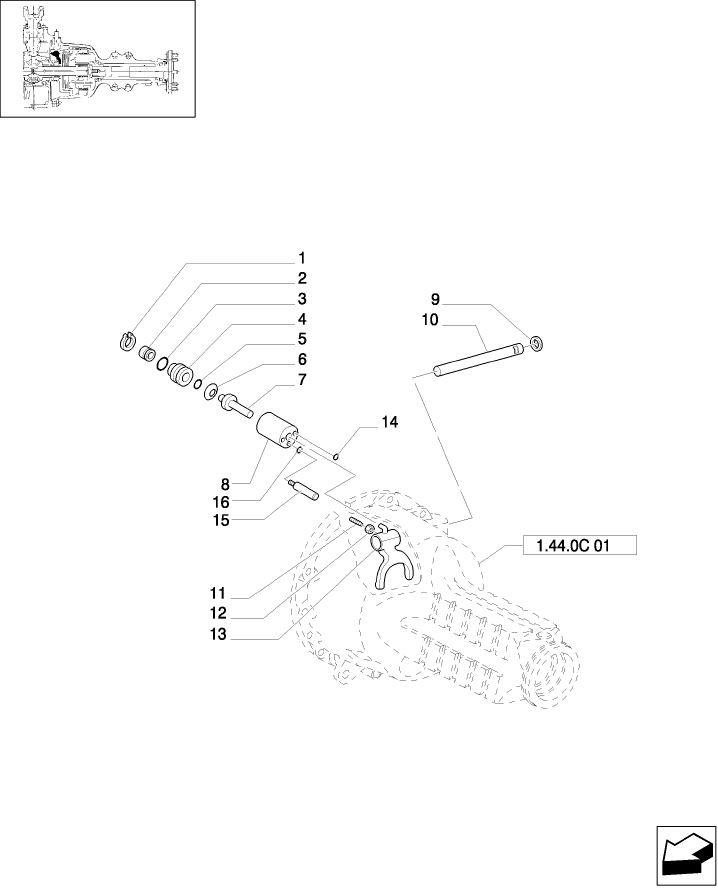 1.44.0C(04) REAR AXLE (POWER-SHIFT)