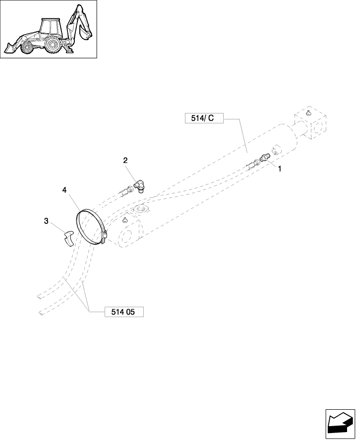 514(07) SHORT DIPPER - HYDRAULIC SYSTEM