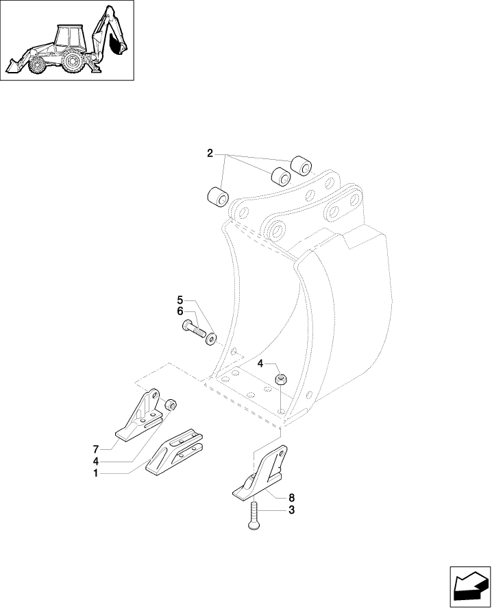 515(02) 12" (305MM) BACKHOE BUCKET WITH BOLT-ON TEETH