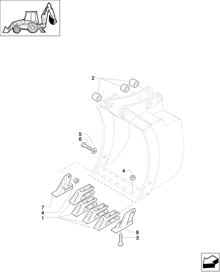 519(02) 36" (914MM) BACKHOE BUCKET WITH BOLT-ON TEETH