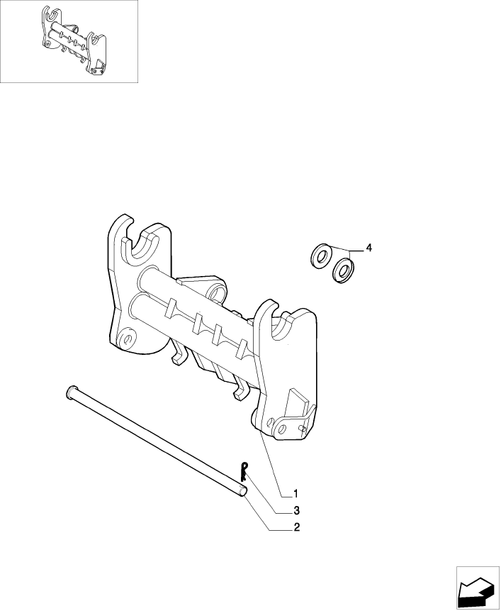 9.81127(01) MECHANICAL QUICK HOOKER (MANITOU) - OPTIONAL CODE 749046011