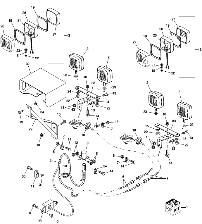 022 TRAILING LIGHT KIT, 86978832