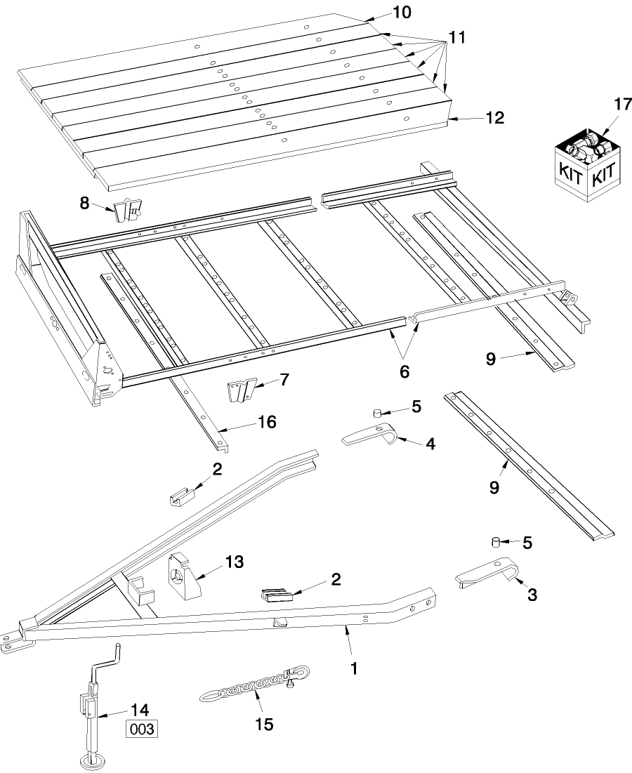 002 HITCH, MAIN FRAME & FLOOR