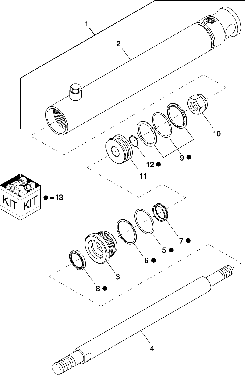 008(2) HYDRAULIC APRON CONTROL CYLINDER