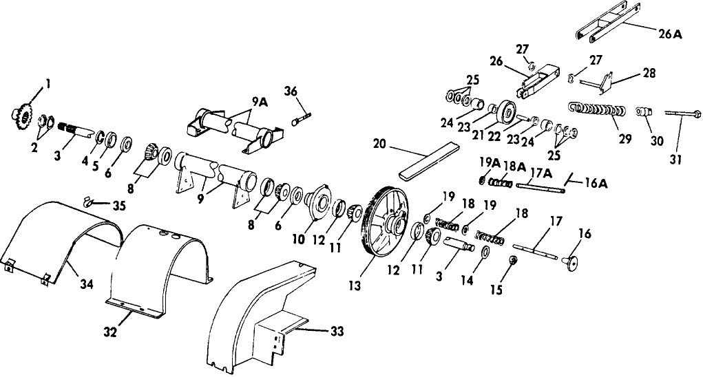 014 HAMMERMILL DRIVE GROUP FOR MACHINES W/1-5/8" DIA. JACKSHAFT USED BETWEEN S/N'S 290244 & 446398