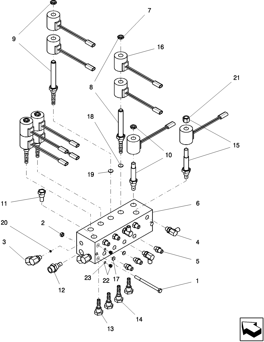 03.070.1 SUSPENDED BOOM HYDRAULIC BLOCK ASSEMBLY