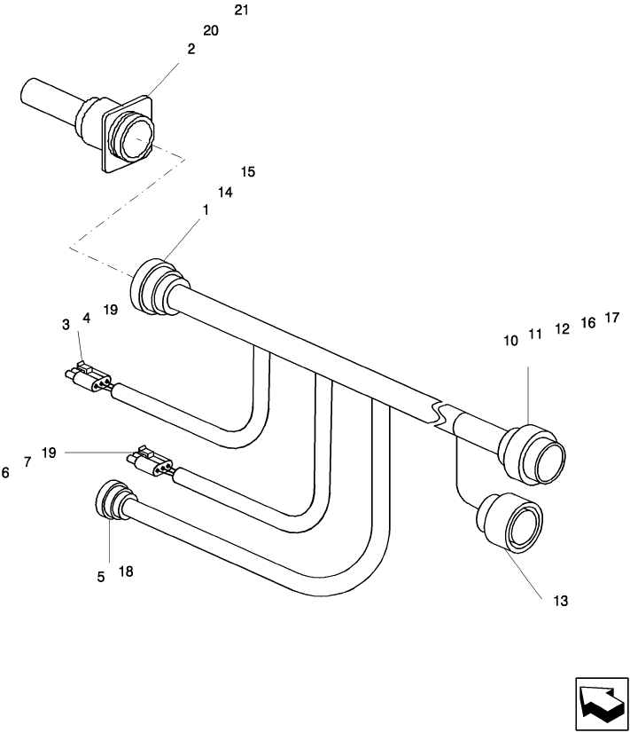 02.360.1 HARNESS TRACTOR 4 METER 87506421