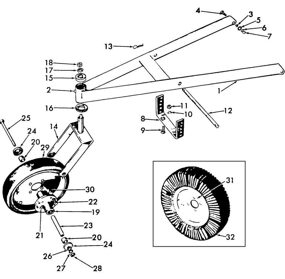 005 GAUGE WHEEL ASSEMBLY, 22-99,22-100,22-111,22-117