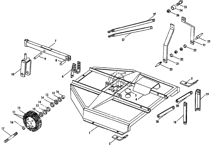 005 MOUNTED MOWER THREE-POINT HITCH, 35