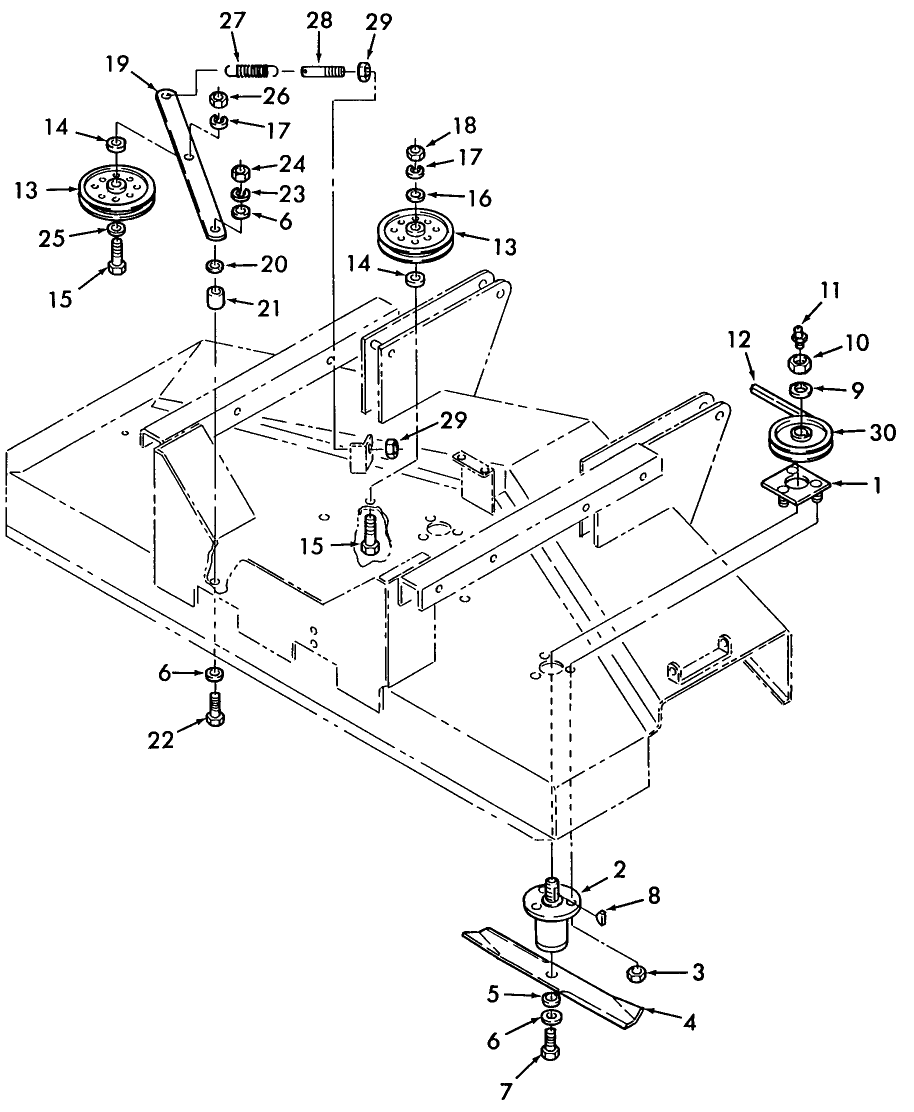 002 BLADE & PULLEY ASSEMBLY