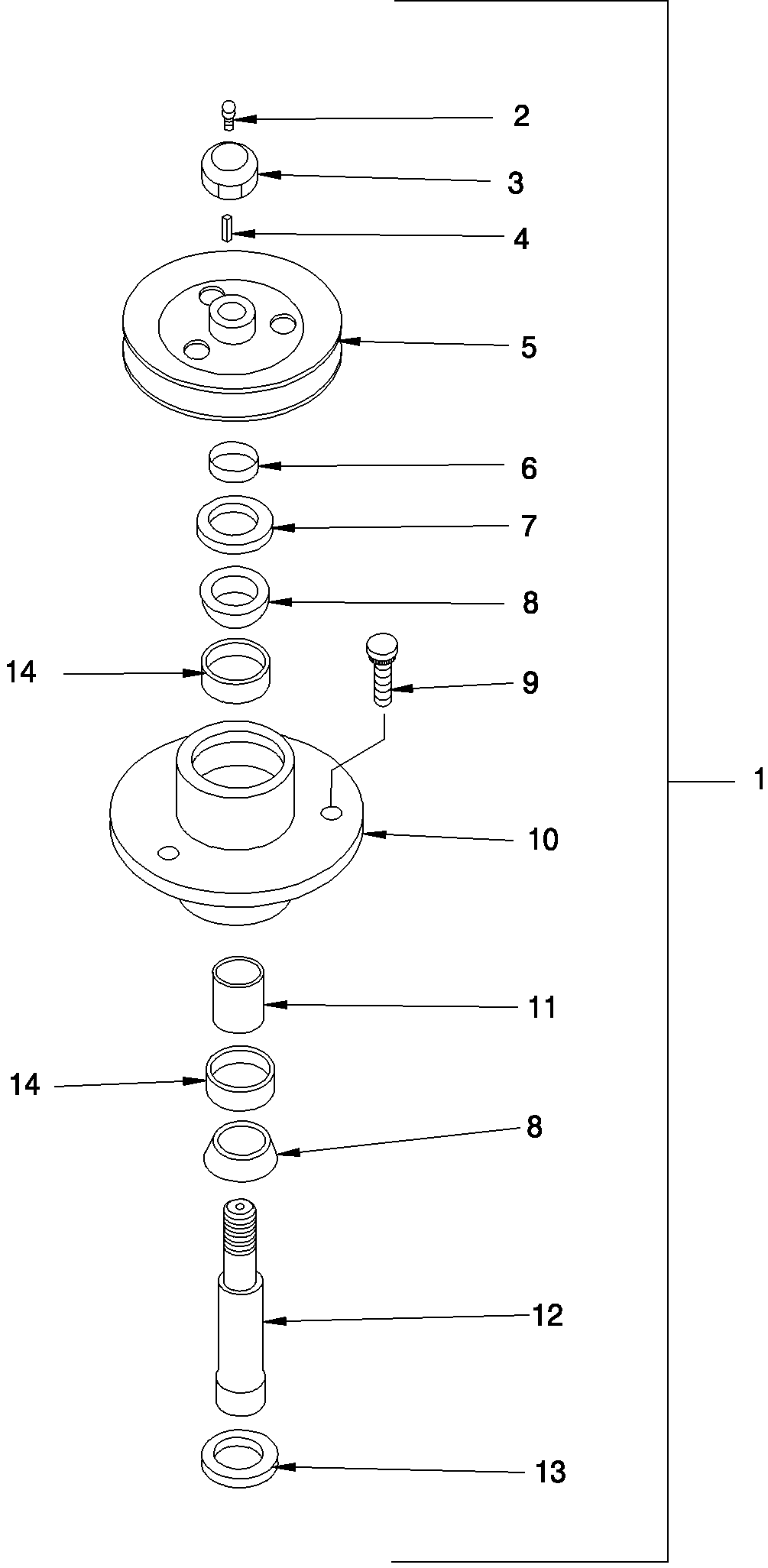 023 SPINDLE COMPONENTS - 54", 60" & 72"