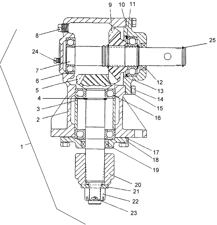 005 GEARBOX ASSEMBLY, MODEL 951B - 60", & 72"