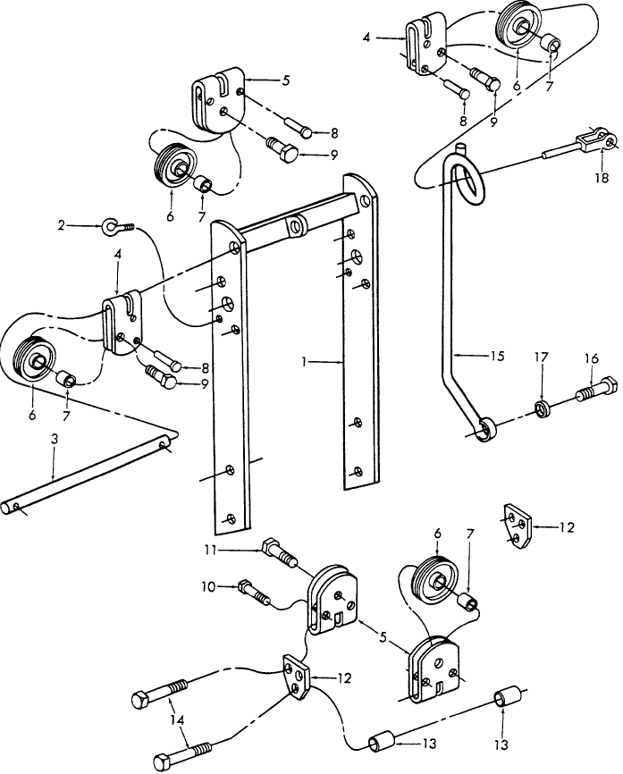 006 MARKER STRUT & PULLEYS