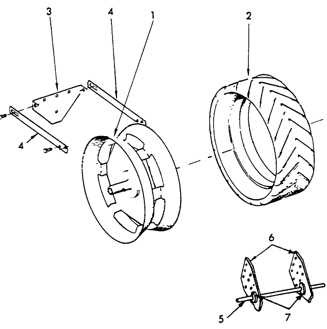 021 PRESS WHEEL, TIRES & SCRAPER