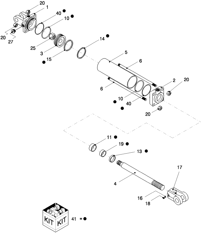 2.040.1 5" X 30" AND 5" X 40" HYDRAULIC CYLINDER - MONARCH