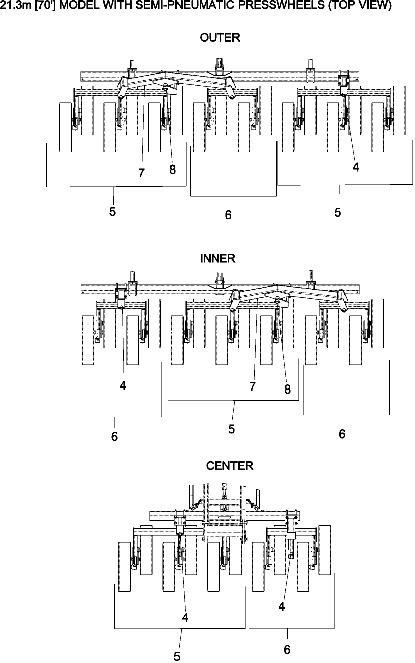 06.240.1 LAYOUT, PRESSWHEELS 21.3 M 70' - 12" SPACING