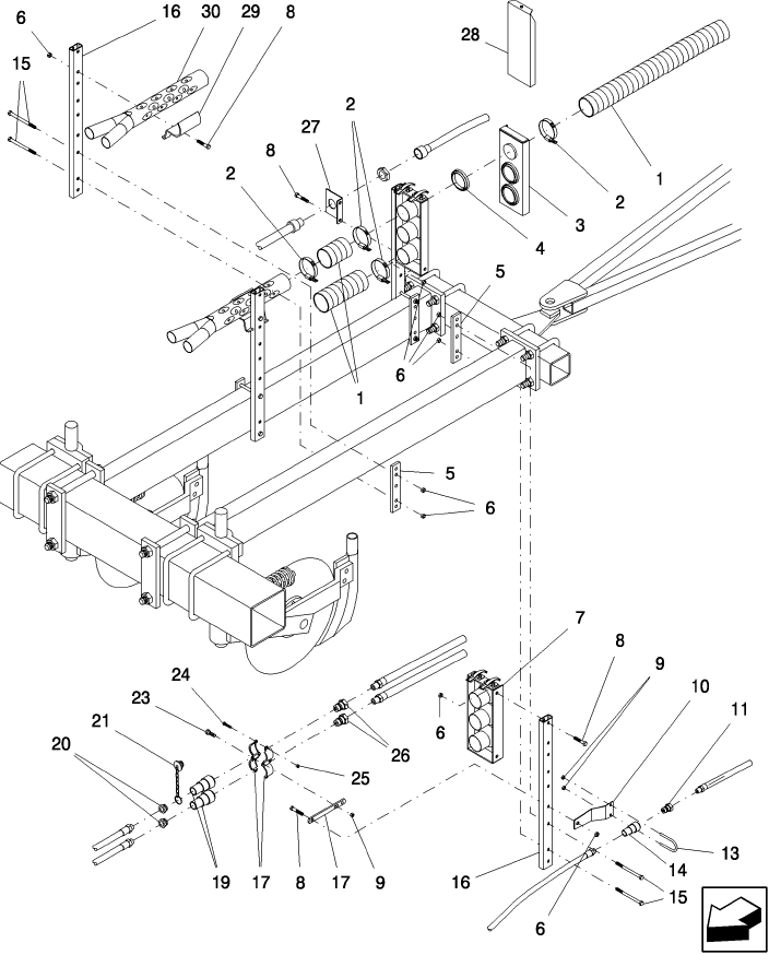 F.10.D(22) TOW BEHIND CASTER PULL FIELD HITCH CONNECTIONS