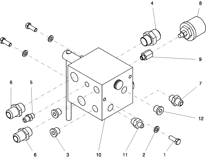 A.10.A(07) HYDRAULICS - VALVE ASSEMBLY (3RD SERIAL NO. RANGE)